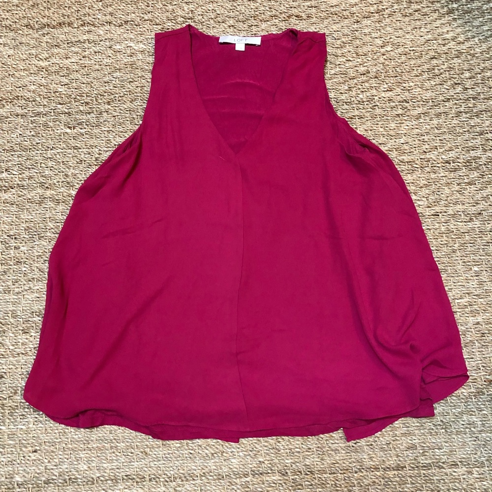 3/$18 SALE Pink vneck tank top open back
